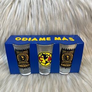 Club America Soccer Team shot glass azul